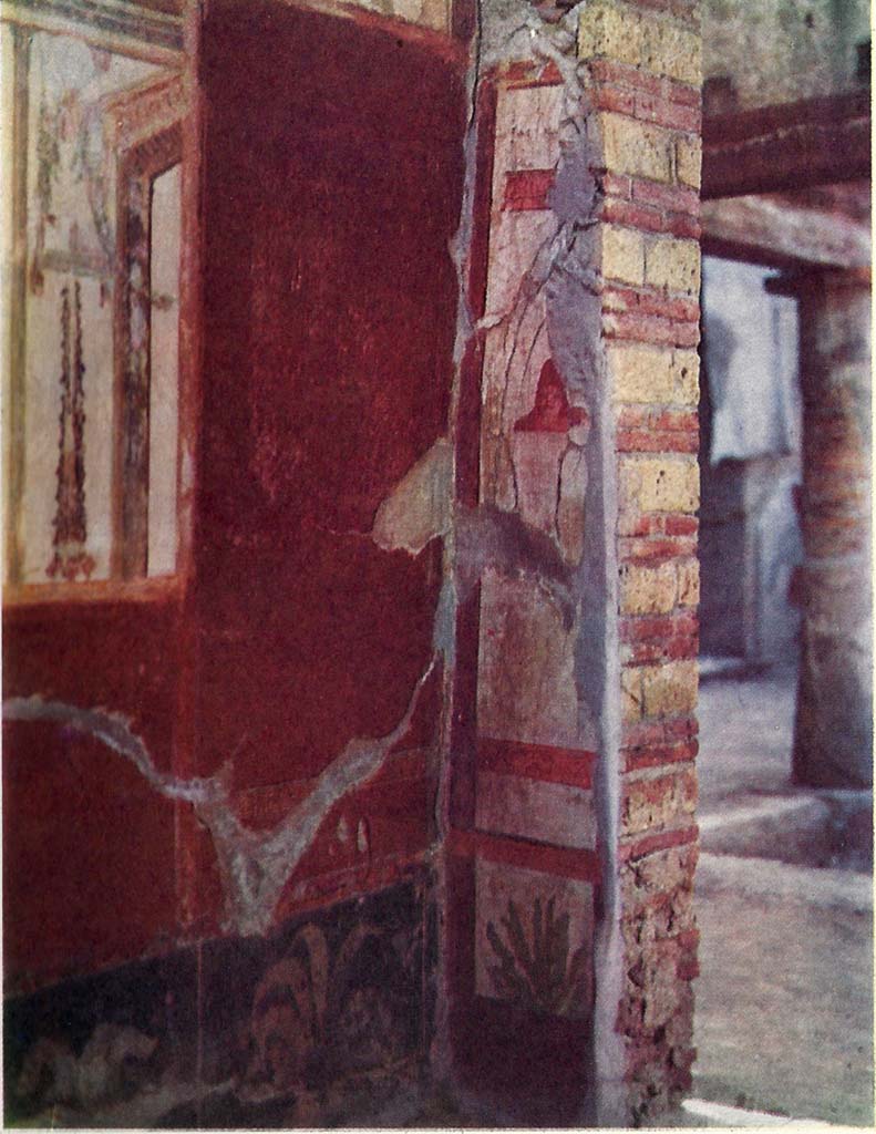 VI.17 Herculaneum. Not dated.
Room 15, looking towards north wall, north-east corner, and east wall of cubiculum with doorway.